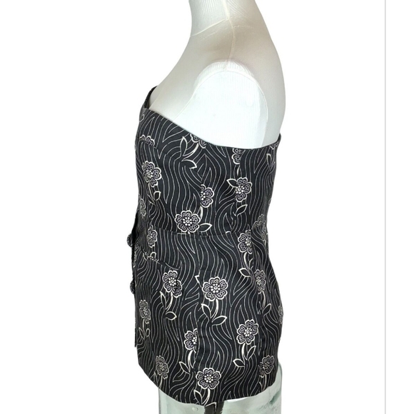 Nwt tuckernuck Black Floral Marnie Top midnight  posy xl - Picture 3 of 3